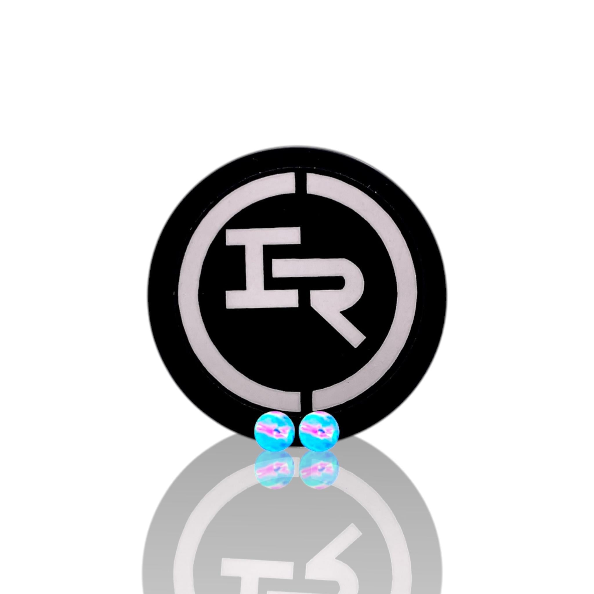 IRIDESCENT GLASS: 3MM OPAL PEARLS 2PK ASSORTED WITH FREE JAR