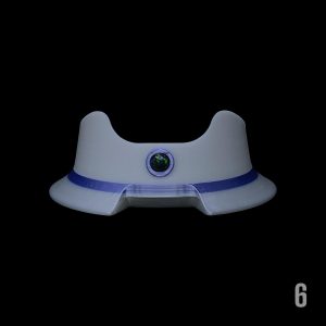 #6 - WHITE X PURPLE WITH 6MM BLACK OPAL