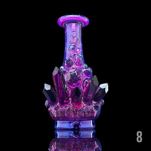 #8 - AMETHYST (UV) X CROPAL PURPLE CHROME FEATHER