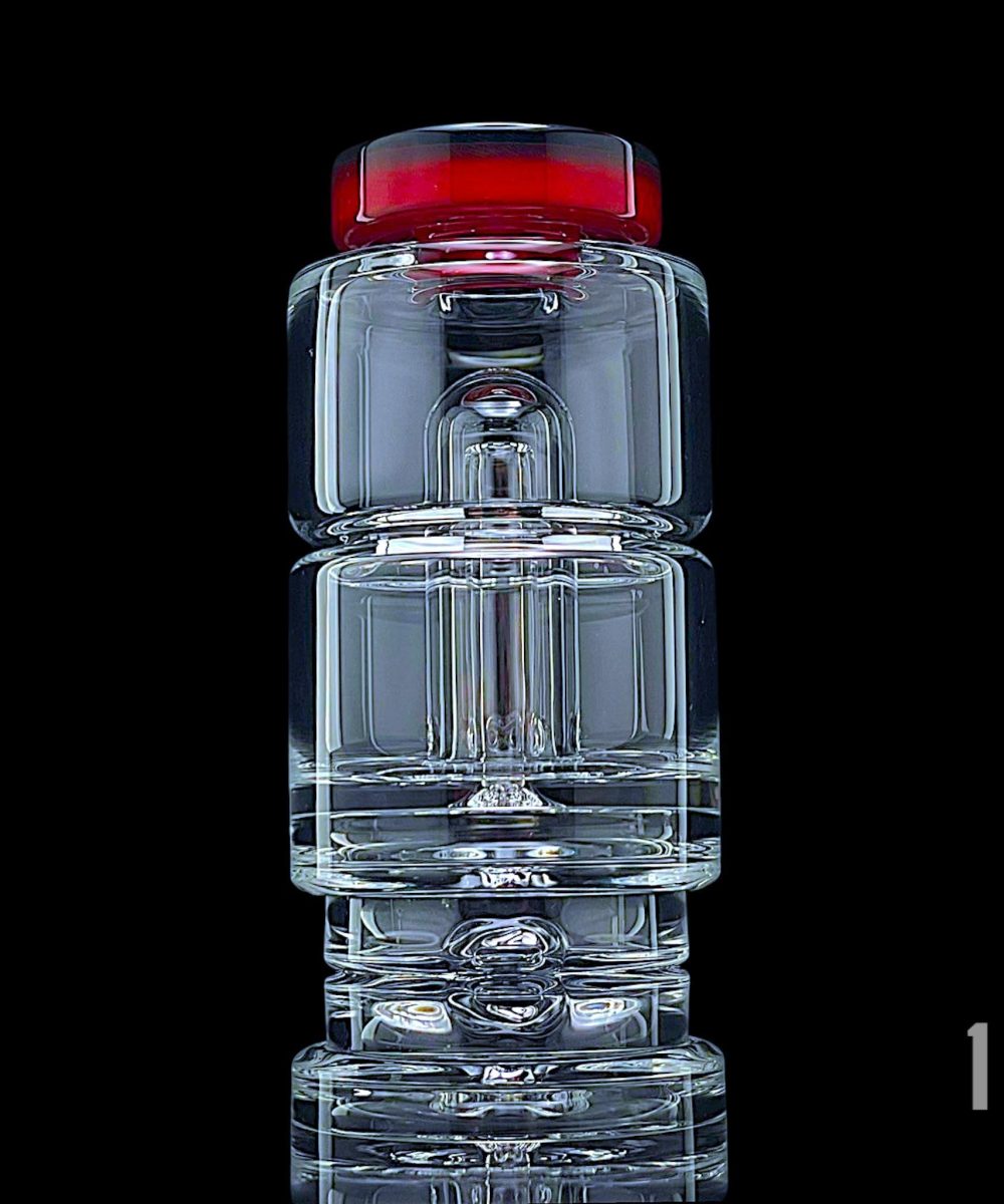 Alternative view of SPIDER GLASS: CENTER CUT ACCENTED PUFFCO PEAK GLASS ATTACHMENT