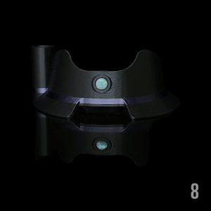 #8 - ONYX / PURPLE WITH 6MM WHITE OPAL (WITH HOT KNIFE)