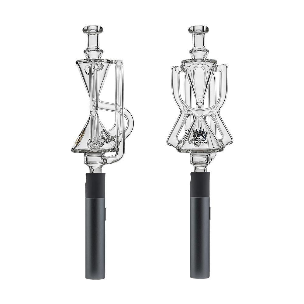 CALI BEAR GLASS: HOURGLASS RECYCLER PUFFCO PIVOT MOUTHPIECE
