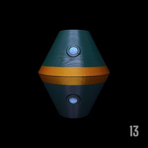 #13 - SLATE X GOLD WITH 6MM WHITE OPAL (PIVOT)