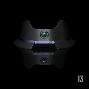 #13 - ONYX WITH PURPLE BAND WITH 6MM BLACK OPAL