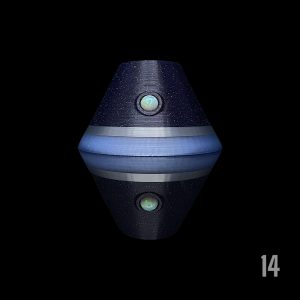 #14 - STORM X SKY WITH 6MM WHITE OPAL (PIVOT)