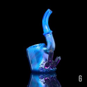 #6 - AMETHYST (UV) X CHROME FEATHER BLUE