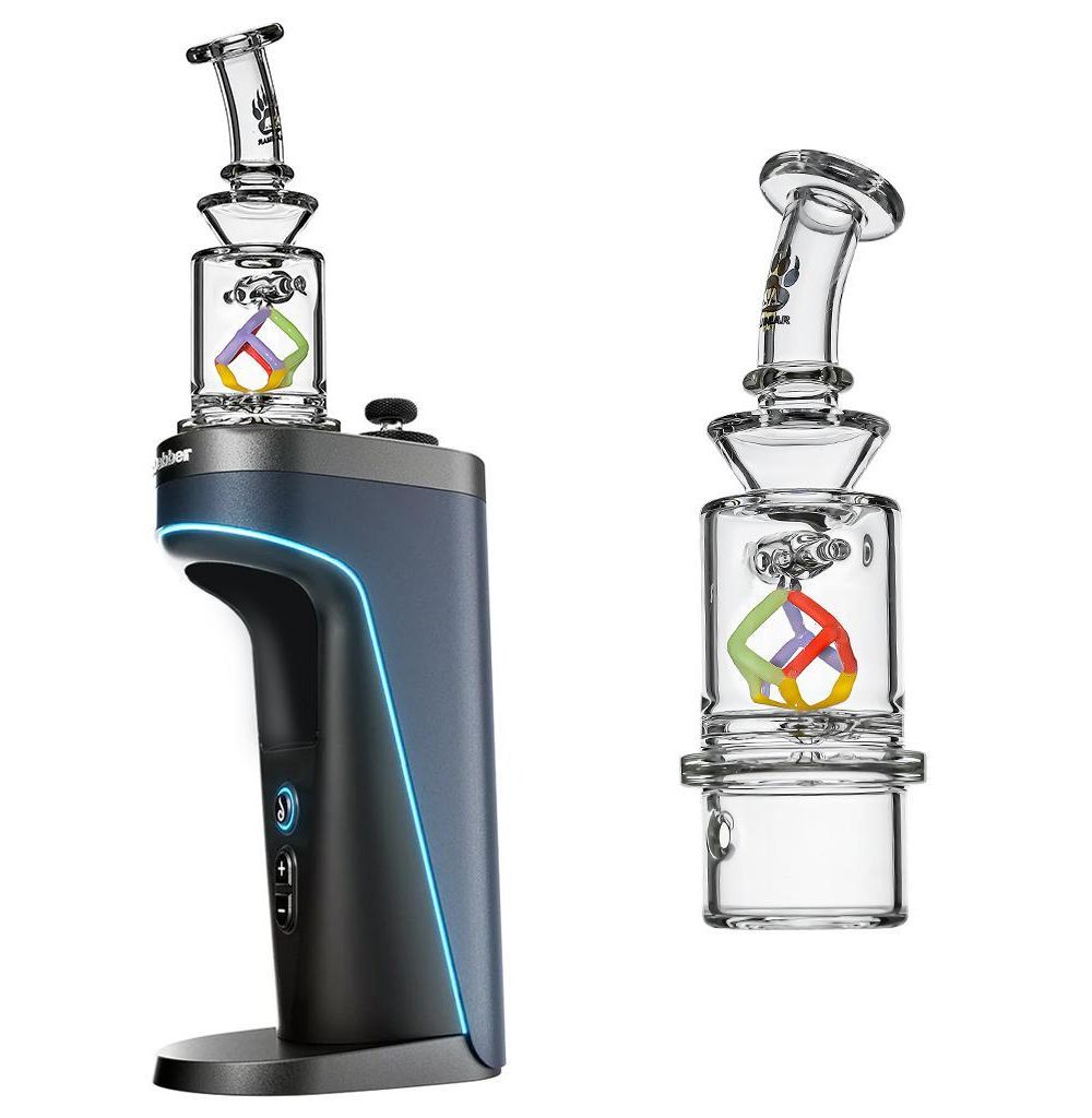 CALI BEAR GLASS: SPINNING CUBE DRY DR DABBER SWITCH 2 GLASS ATTACHMENT