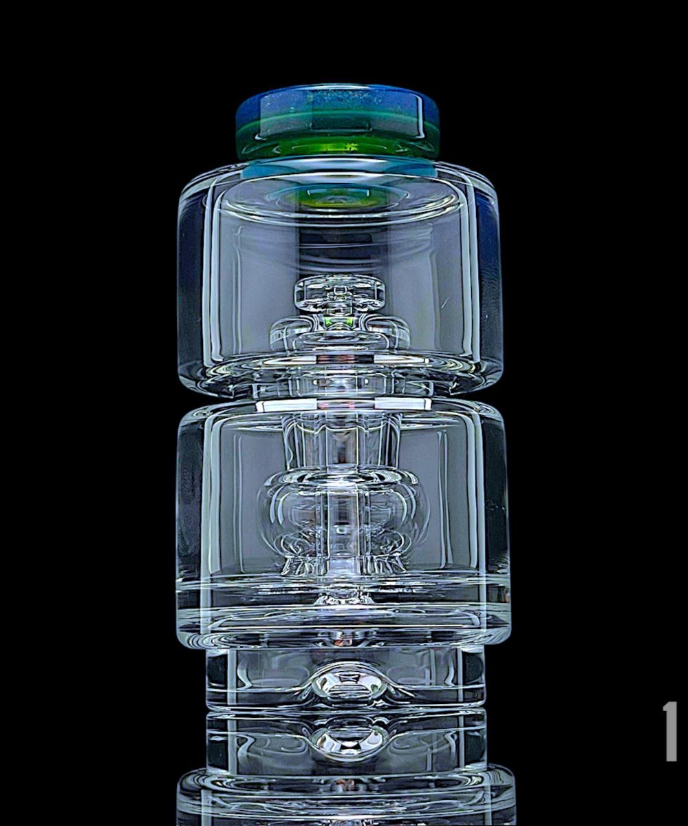 Alternative view of SPIDER GLASS: INCEPTION COLOR ACCENTED PUFFCO PEAK GLASS ATTACHMENT