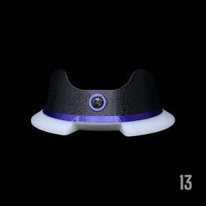 #13 - BLACK / PURPLE WITH 6MM BLACK OPAL