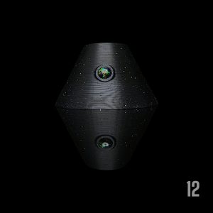 #12 - CROPAL WITH 6MM BLACK OPAL (PIVOT)