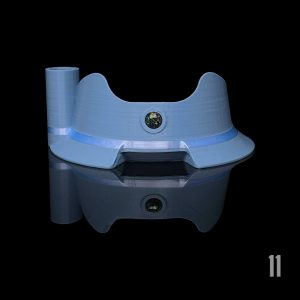 #11 - SKY WITH 6MM BLACK OPAL (WITH HOT KNIFE)