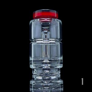 #1 - CENTER CUT 2 HOLE RED POMP X JET BLACK