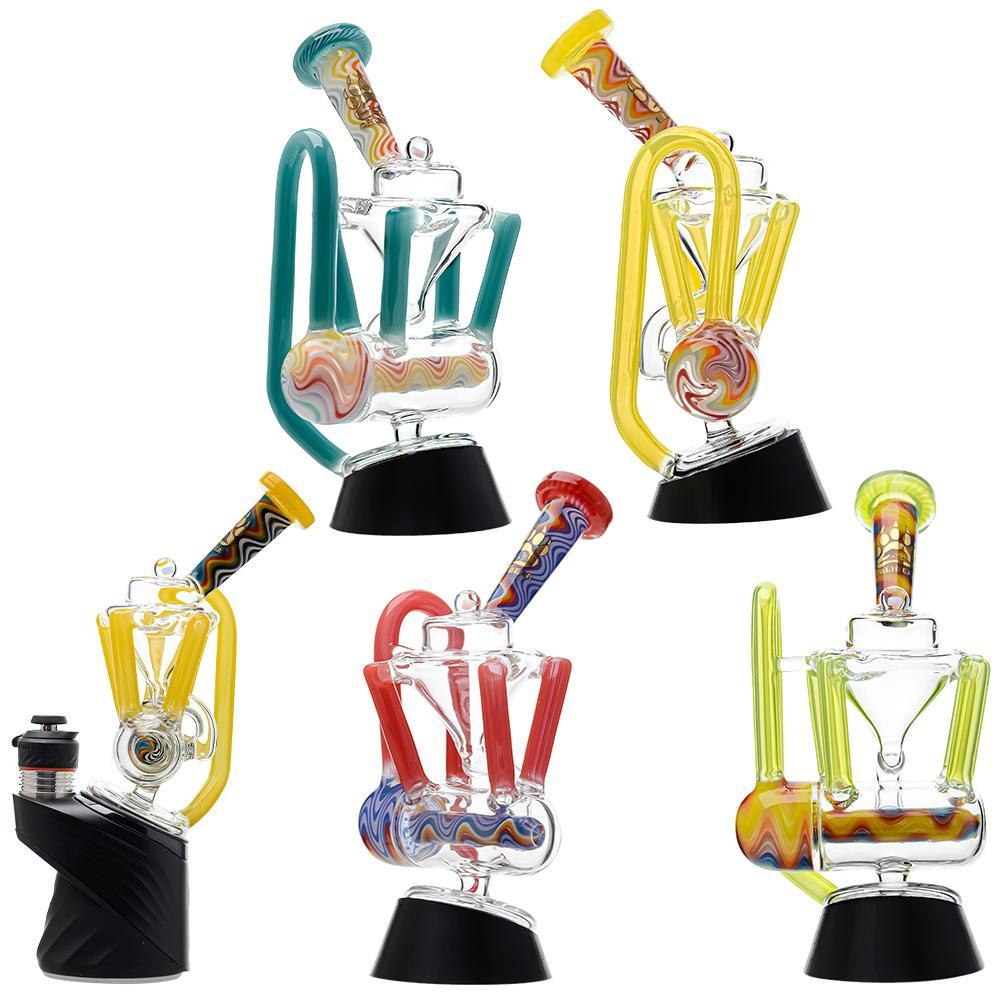 Alternative view of CALI BEAR GLASS: INLINER RECYCLER PUFFCO PEAK GLASS ATTACHMENT